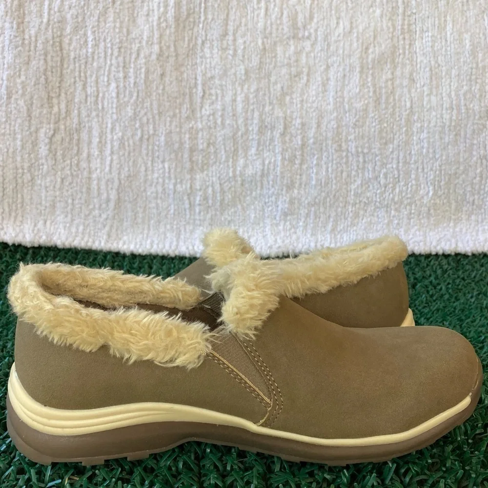 BTrue by Baretraps Womens Brown Yesabel Slip On Loafer w/Faux Fur Shoes Size 7M